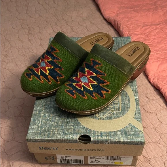 Born Multicolor Patterned Slip-On Clogs - Picture 1 of 2